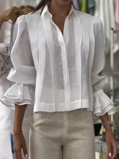Hayden Madeleine | Blouse With Flattering Pleats