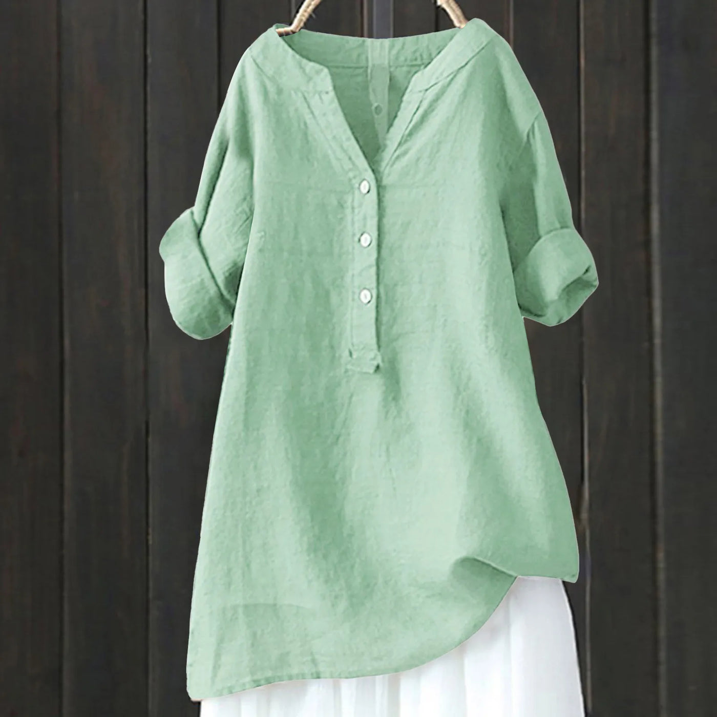 Hayden Joy | Lightweight linen blouse with buttons
