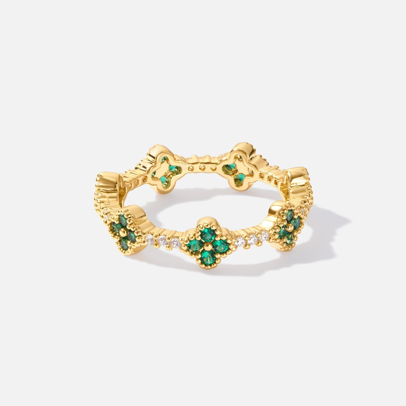 Hayden Lucky | Clover Crystal Ring