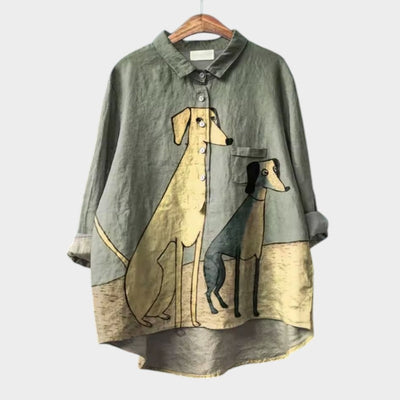 Hayden Leviana | Exclusive Blouse with Dog Print