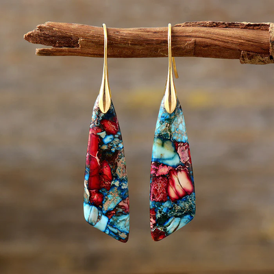 Hayden Amelia | Vintage Earrings With Colored Natural Stones