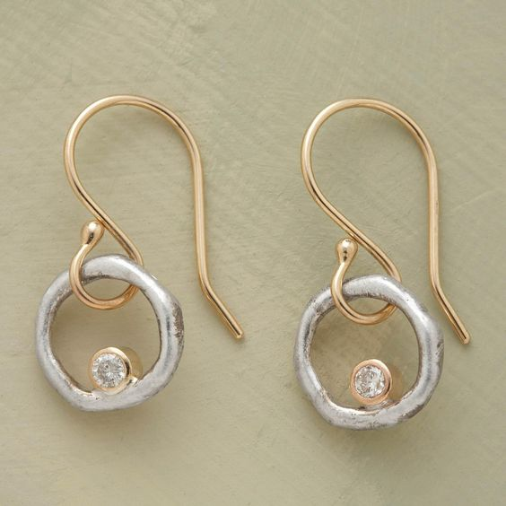 Hayden Taylor | Vintage Gold & Silver Zirconia Earrings