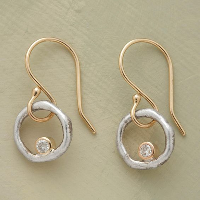 Hayden Taylor | Vintage Gold & Silver Zirconia Earrings
