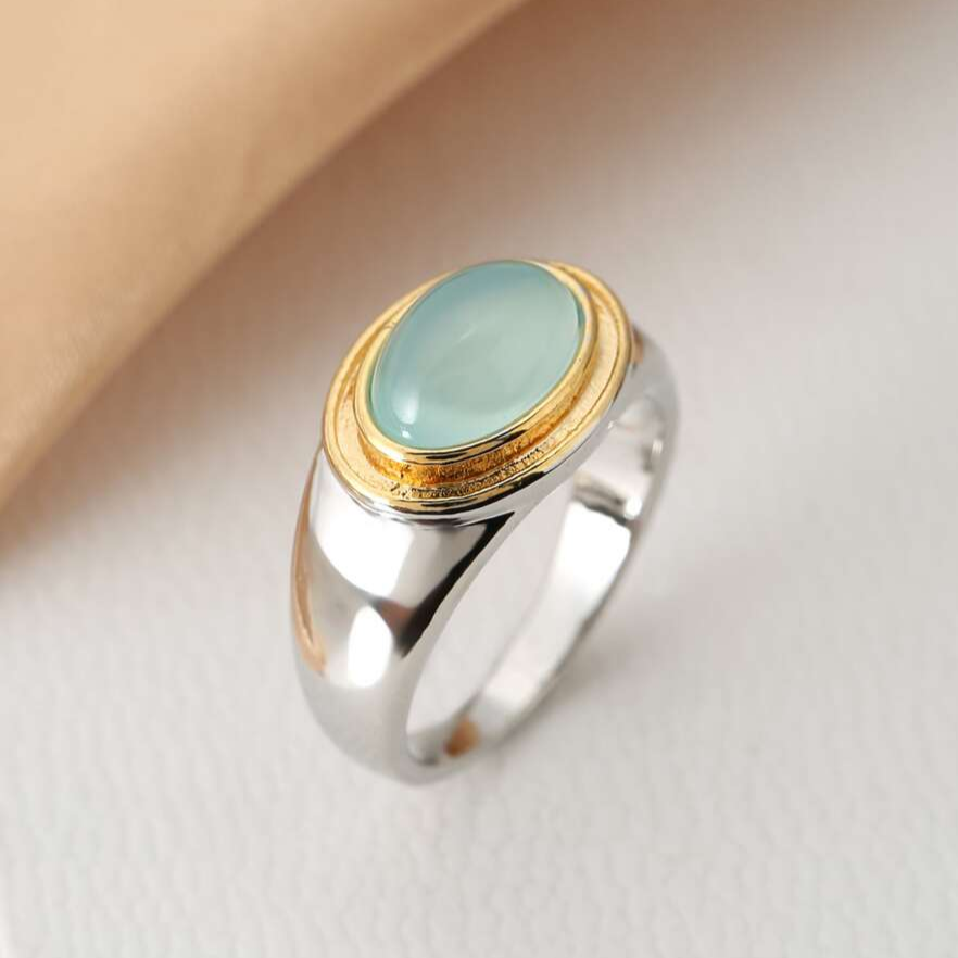 Hayden Gabi | Vintage Green Moonstone Ring