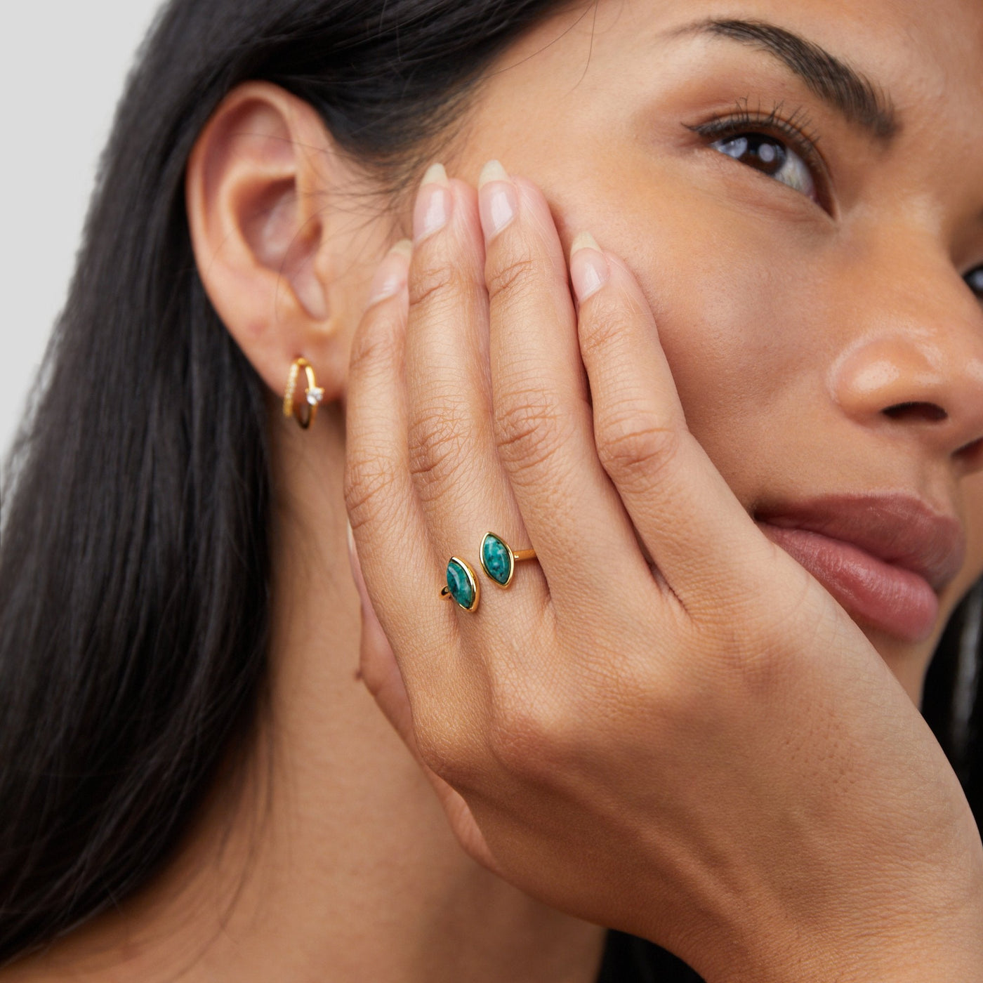 Hayden Chrystal | Luxury Green Wrap Ring