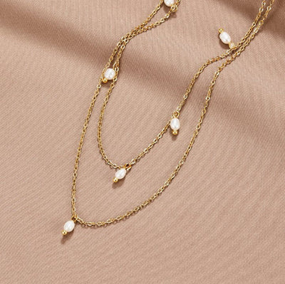 Hayden Kay | Pearl Drop Layered Necklace