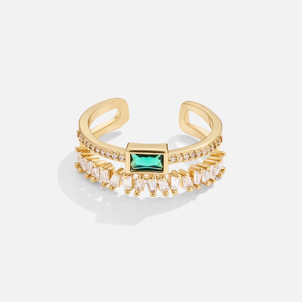 Hayden Pine | Layered Crystal Ring