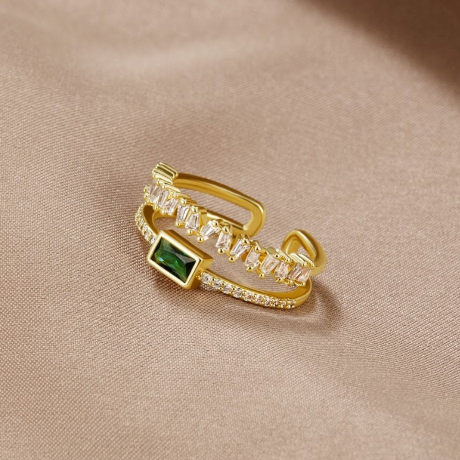 Hayden Pine | Layered Crystal Ring