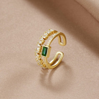 Hayden Pine | Layered Crystal Ring