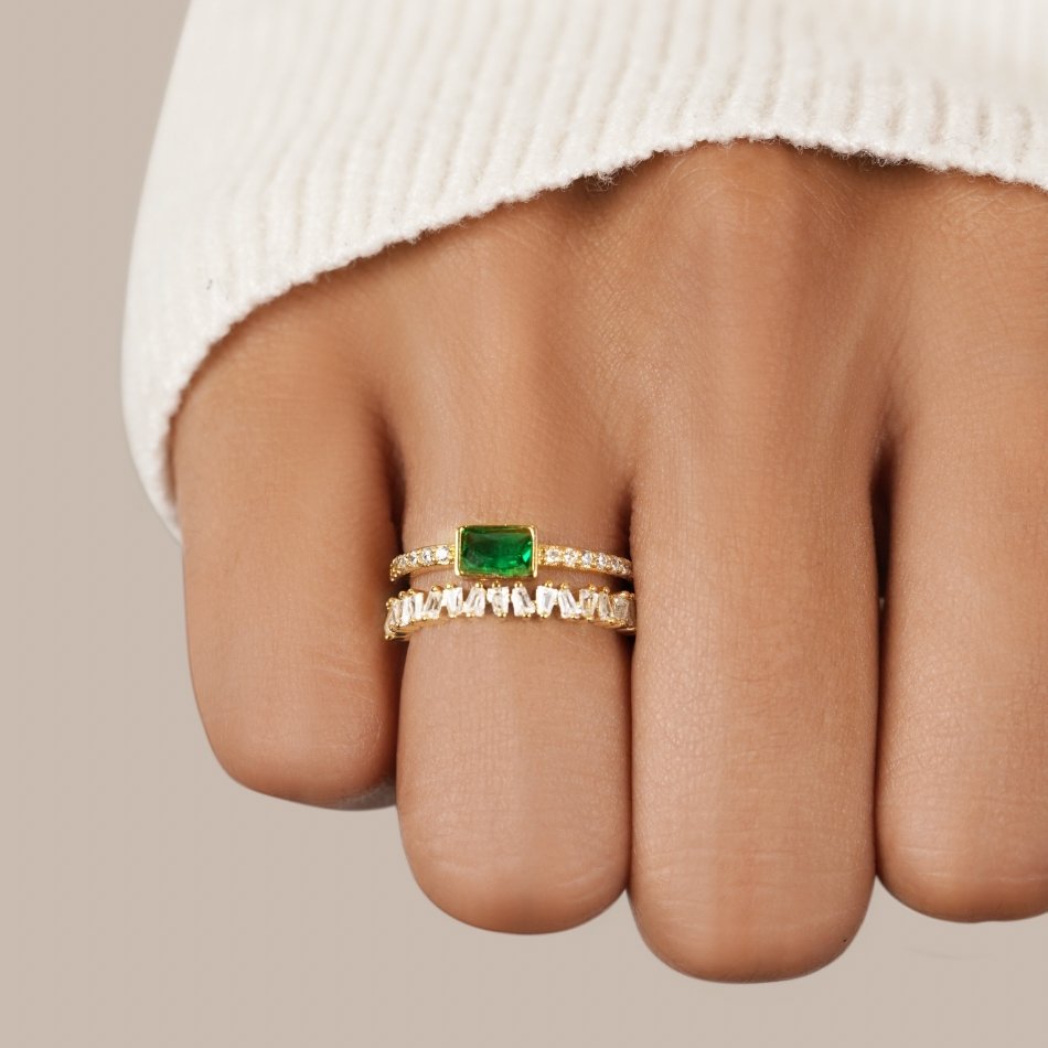 Hayden Pine | Layered Crystal Ring