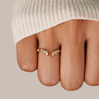 Hayden Peace | Crystal Gold Vine Ring