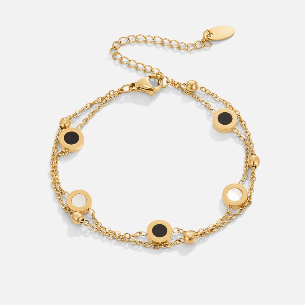 Hayden Gracie | Onyx & White Stone Bracelet