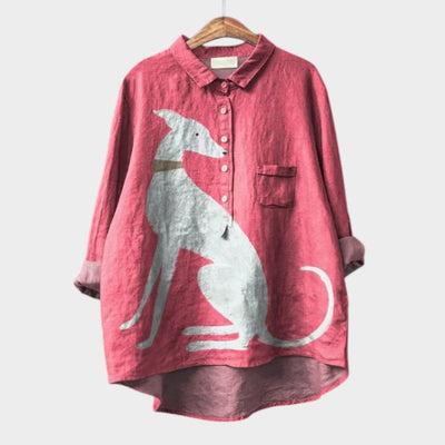 Hayden Leviana | Exclusive Blouse with Dog Print