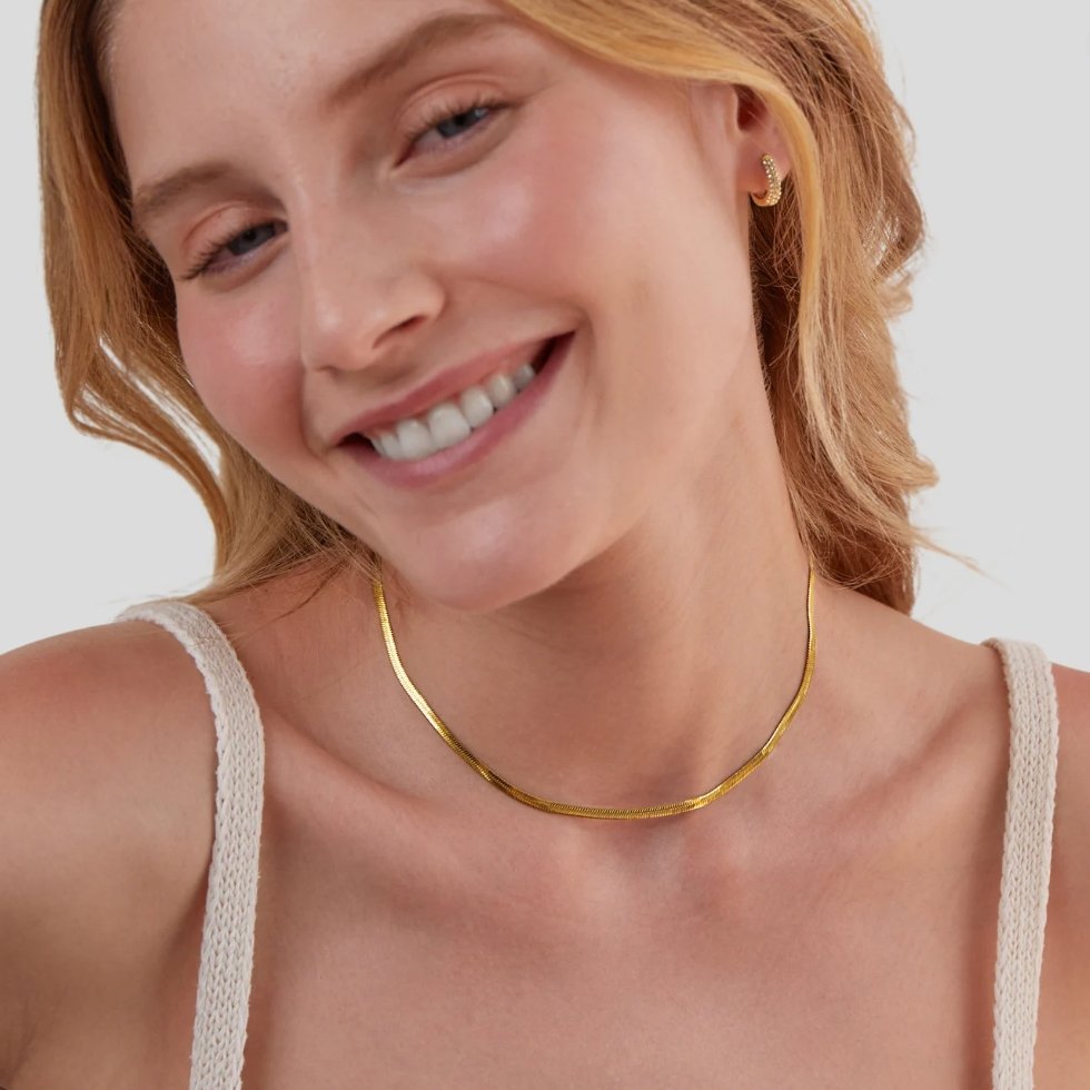 Hayden Tatum | Snake Chain Gold Necklace