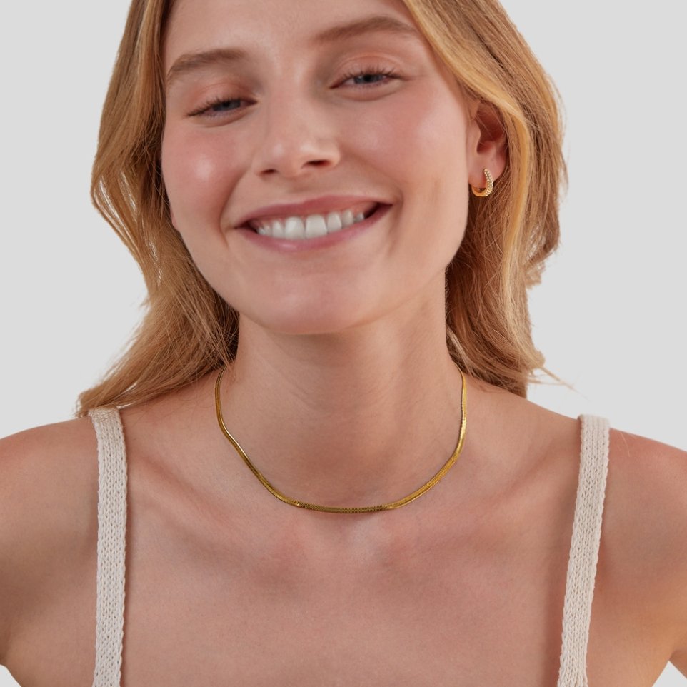 Hayden Tatum | Snake Chain Gold Necklace