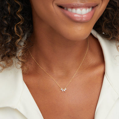 Hayden Brielle | Omelia Crystal Leaf Necklace