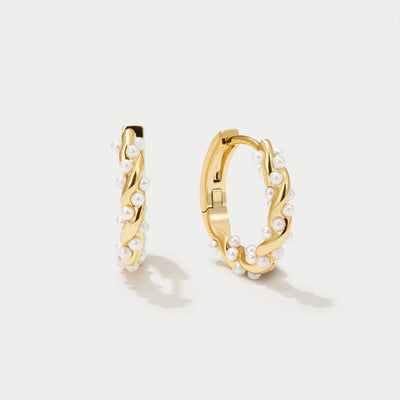 Hayden Blaire | Vale Pearl Hoop Earrings